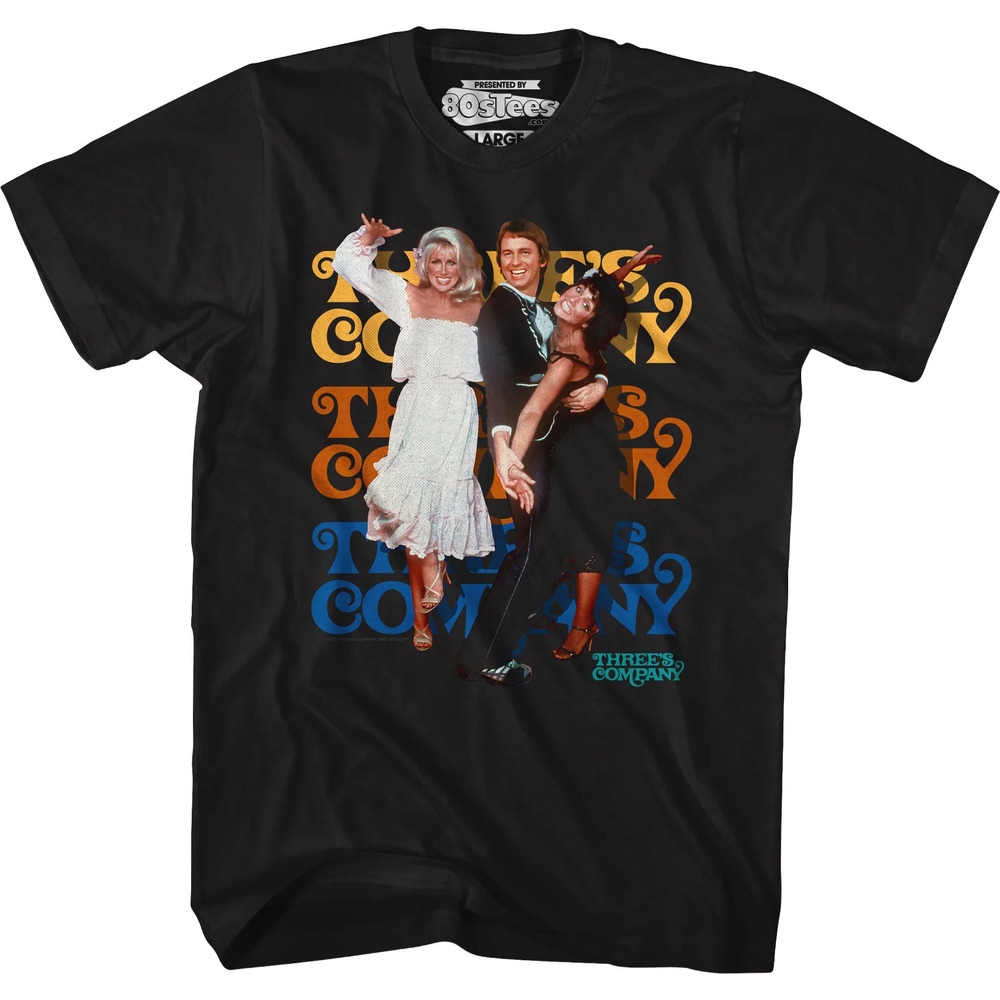 Chrissy Snow Jack Tripper And Janet Wood Threes Company Tshirt